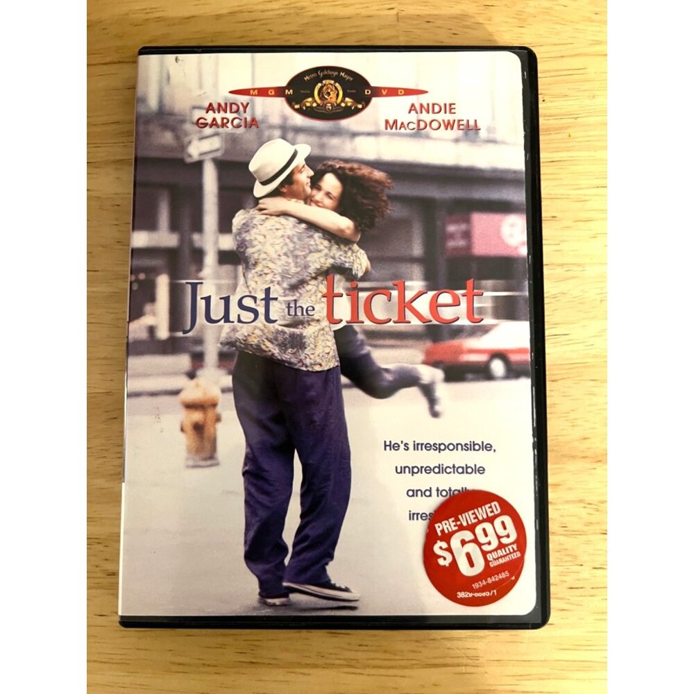 Just The Ticket 1998 DVD Romantic Comedy Andy Garcia Andie MacDowell Pre-Owned